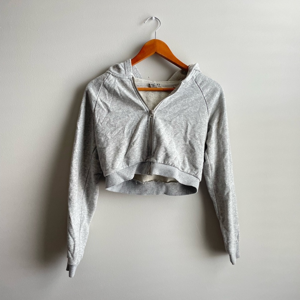 Cropped Zip Hoodie